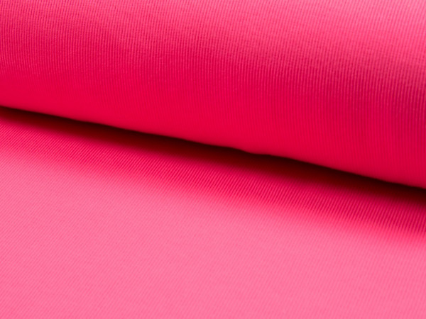 Rippbündchen Neon "pink"