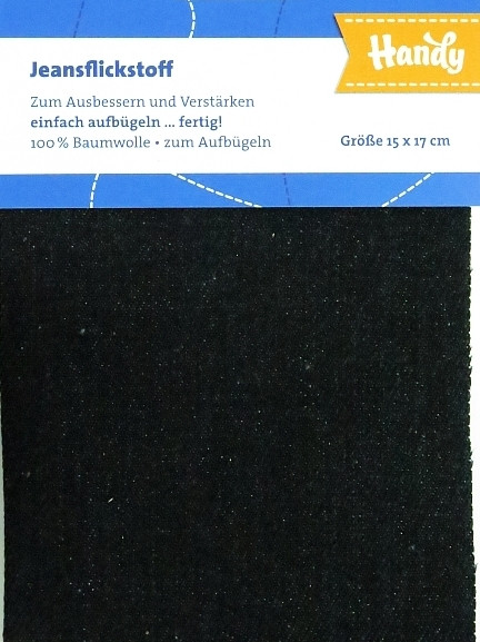 Jeansflicken zum aufbügeln "schwarz"