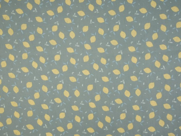 BIO Baumwoll Popeline "Zitronen" rdusty green
