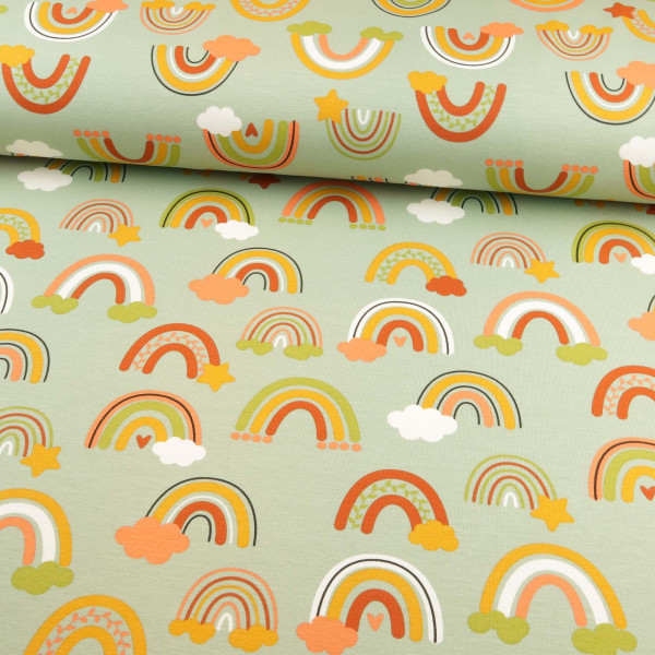 Sommersweat "Regenbogen" dusty green