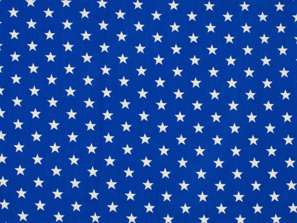 Baumwolljersey "Sterne" royalblau
