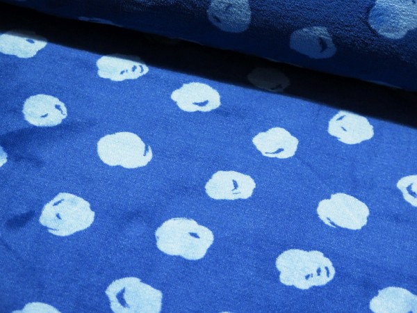 Wellnessfleece "Dots" blau/hellblau
