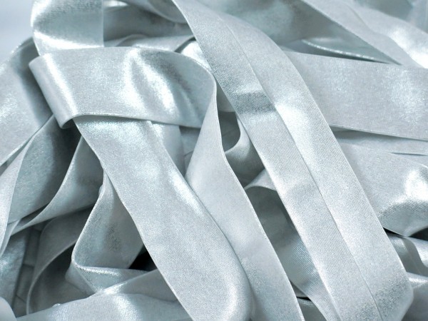 Jersey Glitzer Schrägband "perle" 20mm