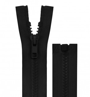 Reissverschluss teilbar - 5mm Dekor - schwarz Reissverschluss teilbar - 5mm Dekor - schwarz