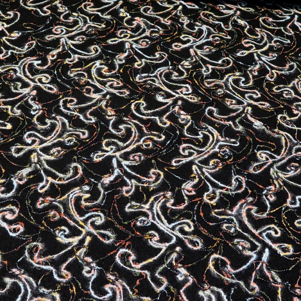 Bestickter Acryl-Wool "schwarz"