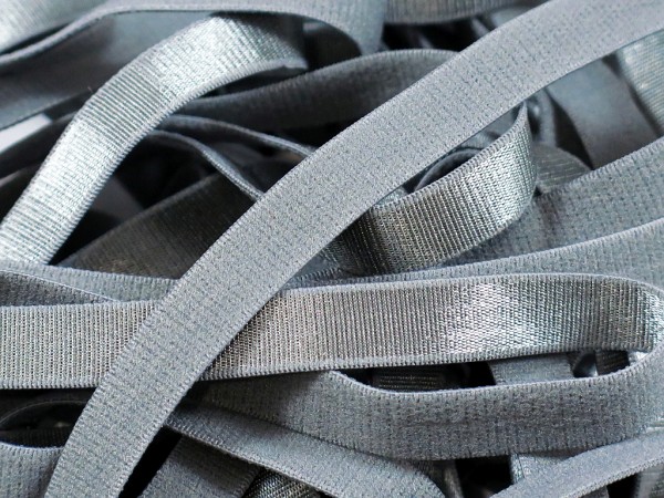 Trägergummi " 10mm" grau
