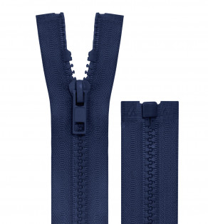 Reissverschluss teilbar - 5mm Dekor - dunkelblau Reissverschluss teilbar - 5mm Dekor - dunkelblau