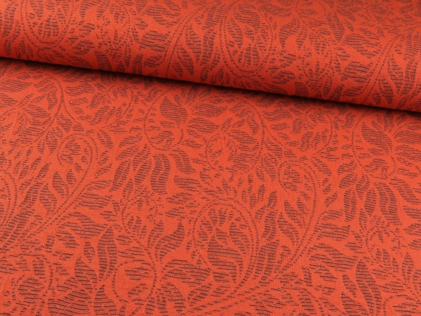 Jacquardjersey "Ranken" terra