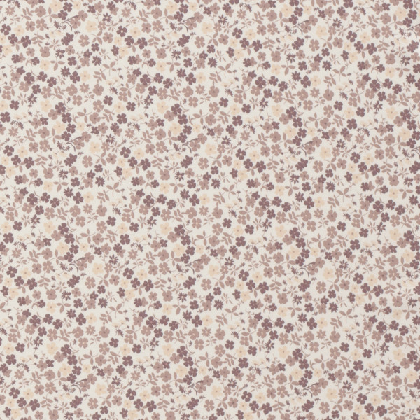Baumwolljersey "Mini Flower" mauve/wollweiß