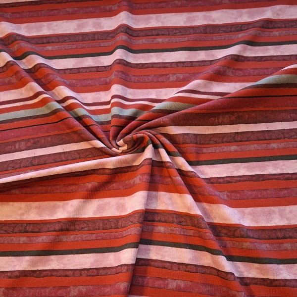 Kuschelsweat "Aquarell Streifen" rot/rosa