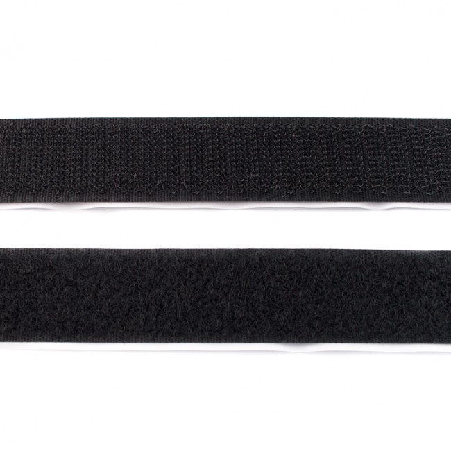 Klettband zum kleben Hakenband 20mm schwarz, Selbstklebend, Klettbänder, Bänder&Co