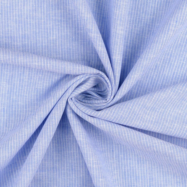 Leinen "Streifen" blau