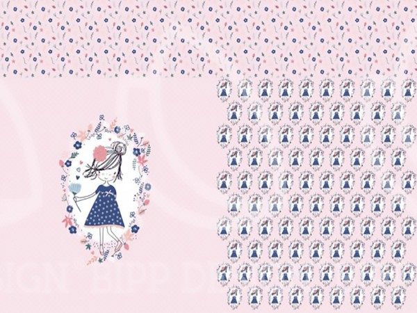 Baumwolljersey Panel "Gina Girl" rosa