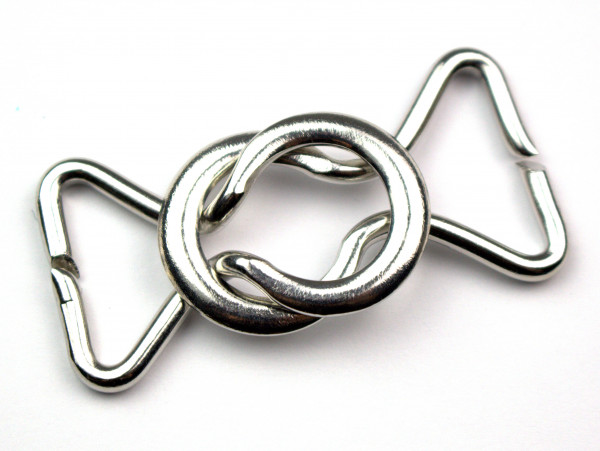 Bikiniverschluss " Metall groß " silber