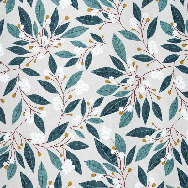 Canvas "Blumenranken" petrol