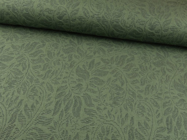 Jacquardjersey "Ranken" grün