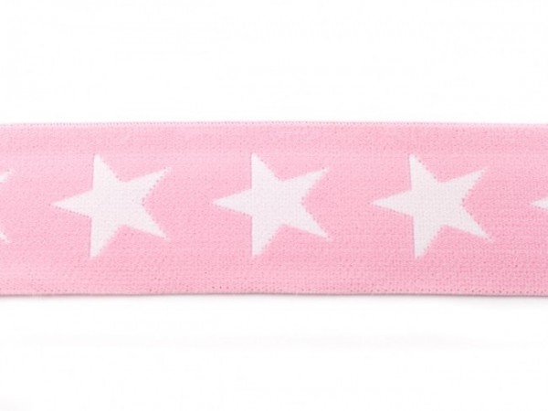 weicher Gummi 40mm "Sterne" rosa