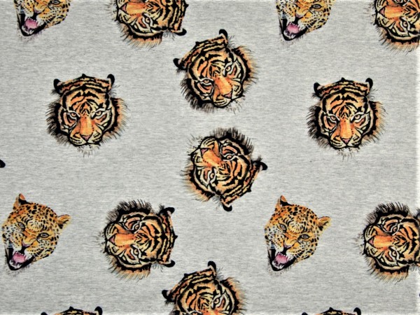 Sommersweat "Tiger" grau meliert