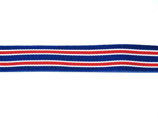 Ripsband "Stripes" blau/rot