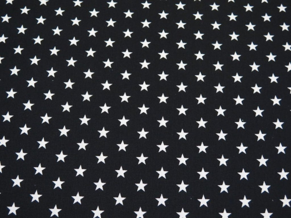 Baumwollstoff "Stars" schwarz