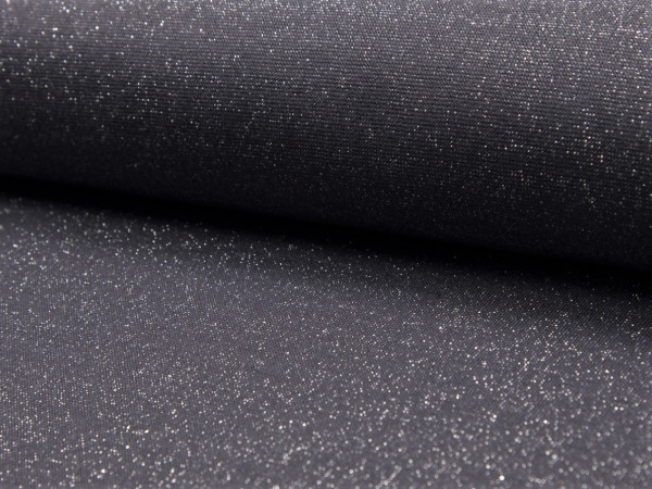 Lurex Bündchen "dunkelgrau/silber"