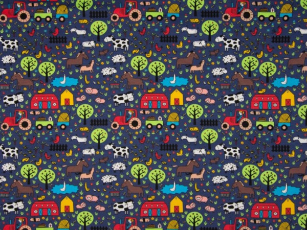Baumwolljersey "Bauernhof-Farm" jeans