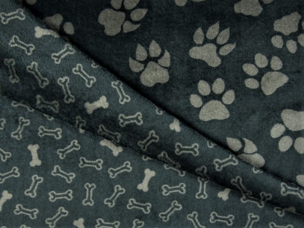 Wellnessfleece Double "Pfoten-Knochen"