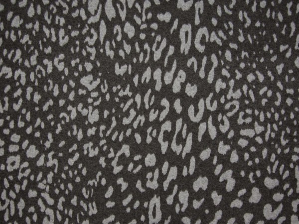 Jacquard Brushed Jersey " Animal" grau