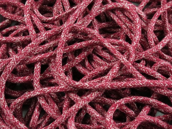 Kordel 5mm "weinrot meliert"