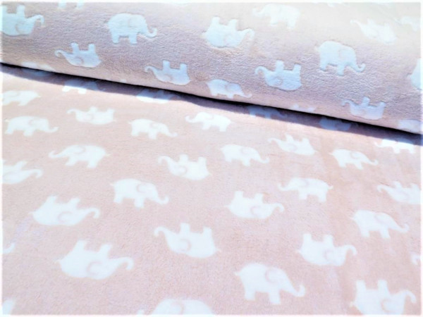 Wellnessfleece "Elefanten" hellrosa