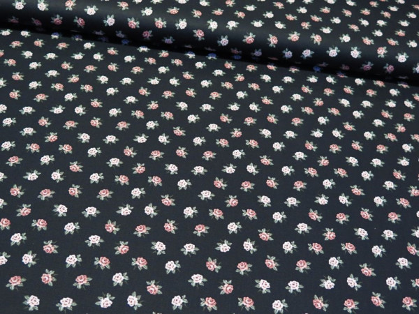 Baumwollstoff "Romantic" schwarz