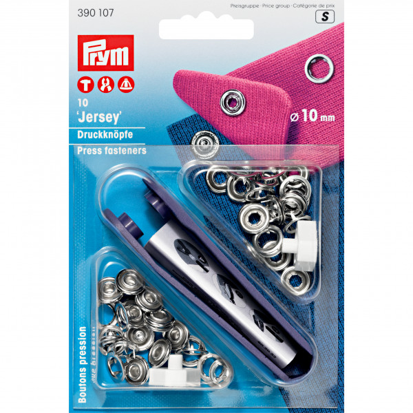 Prym Jersey Druckknöpfe " silber " 10mm