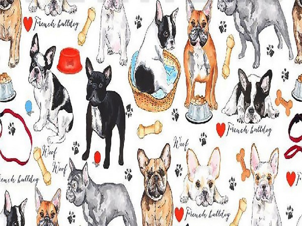 Canvas Digital "Puppy Love" French Bulldog