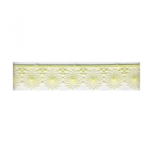 Spitzenborte Blume "lime"