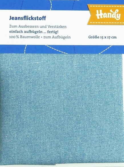 Jeansflicken zum aufbügeln "hellblau"