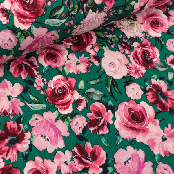 Sweat "Blumengarten" grün