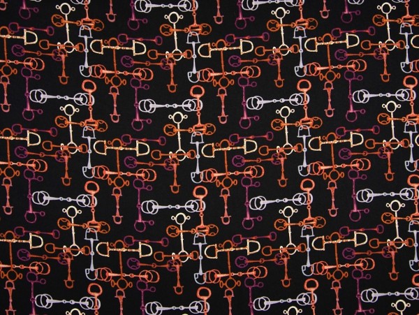 Viskose Twill "Verona" schwarz/rost