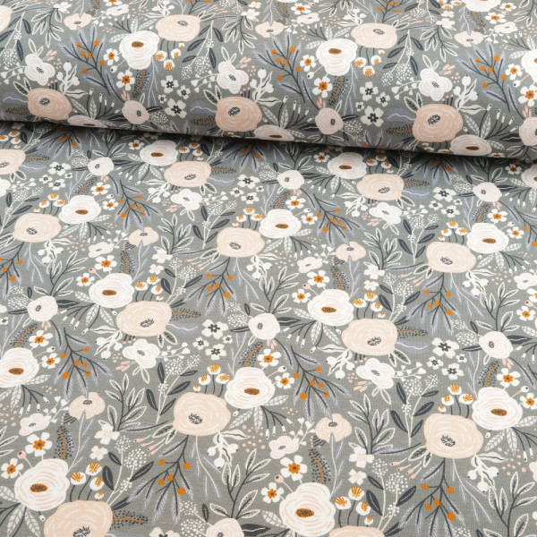 Sweat "Blumen" hellgrau