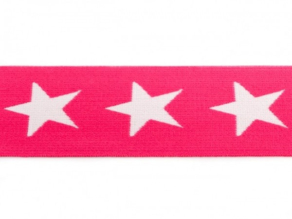 weicher Gummi 40mm "Sterne" pink