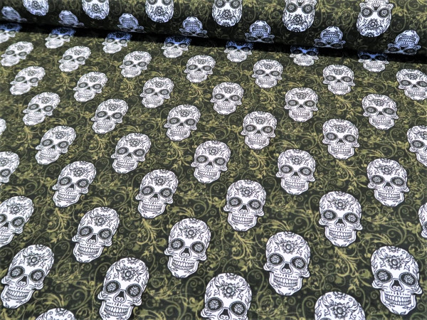 BIO Sommersweat "Mex skull" grün