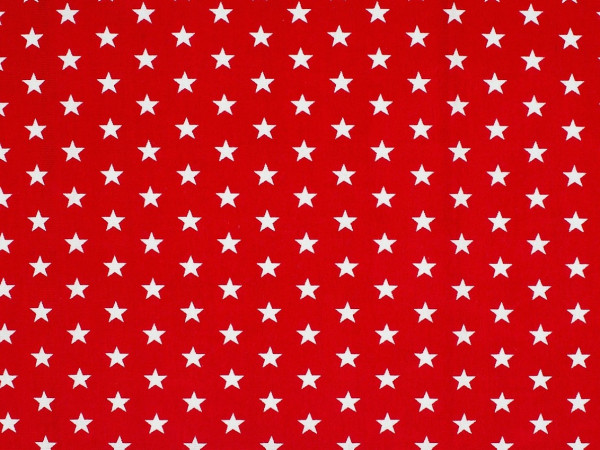 Baumwolljersey "Sterne" rot