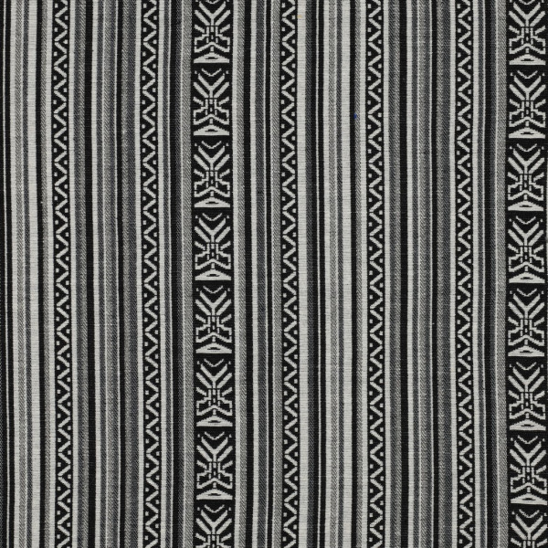 Dekostoff Gobelin "Boho Stripes" schwarz