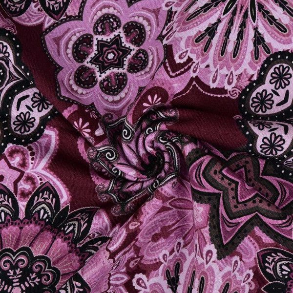 Kuschelsweat Digital "Mandala" feigenviolett
