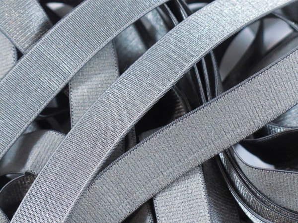 Trägergummi " 15mm" grau