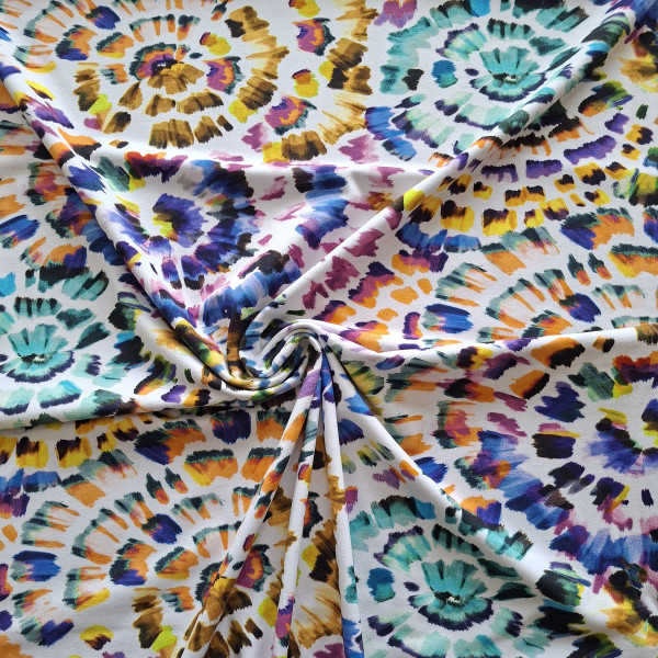 Baumwolljersey "Batik Kreise"