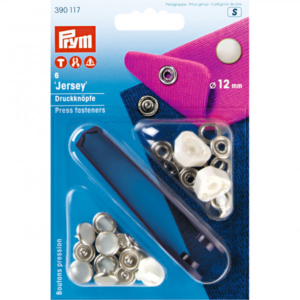 Prym Jersey Druckknöpfe " perlkappe " 12mm