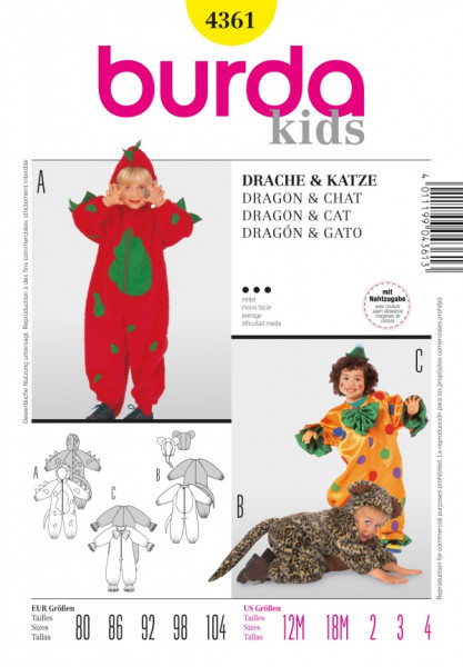 Drache, Clown + Katze - 4361