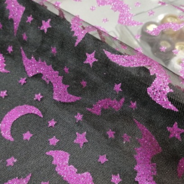 Soft Tüll "Glitzer Halloween"