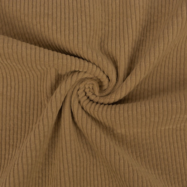 elasticher Breitcord WASHED "dunkles beige"