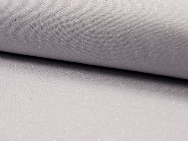 Lurex Bündchen "hellgrau/silber"